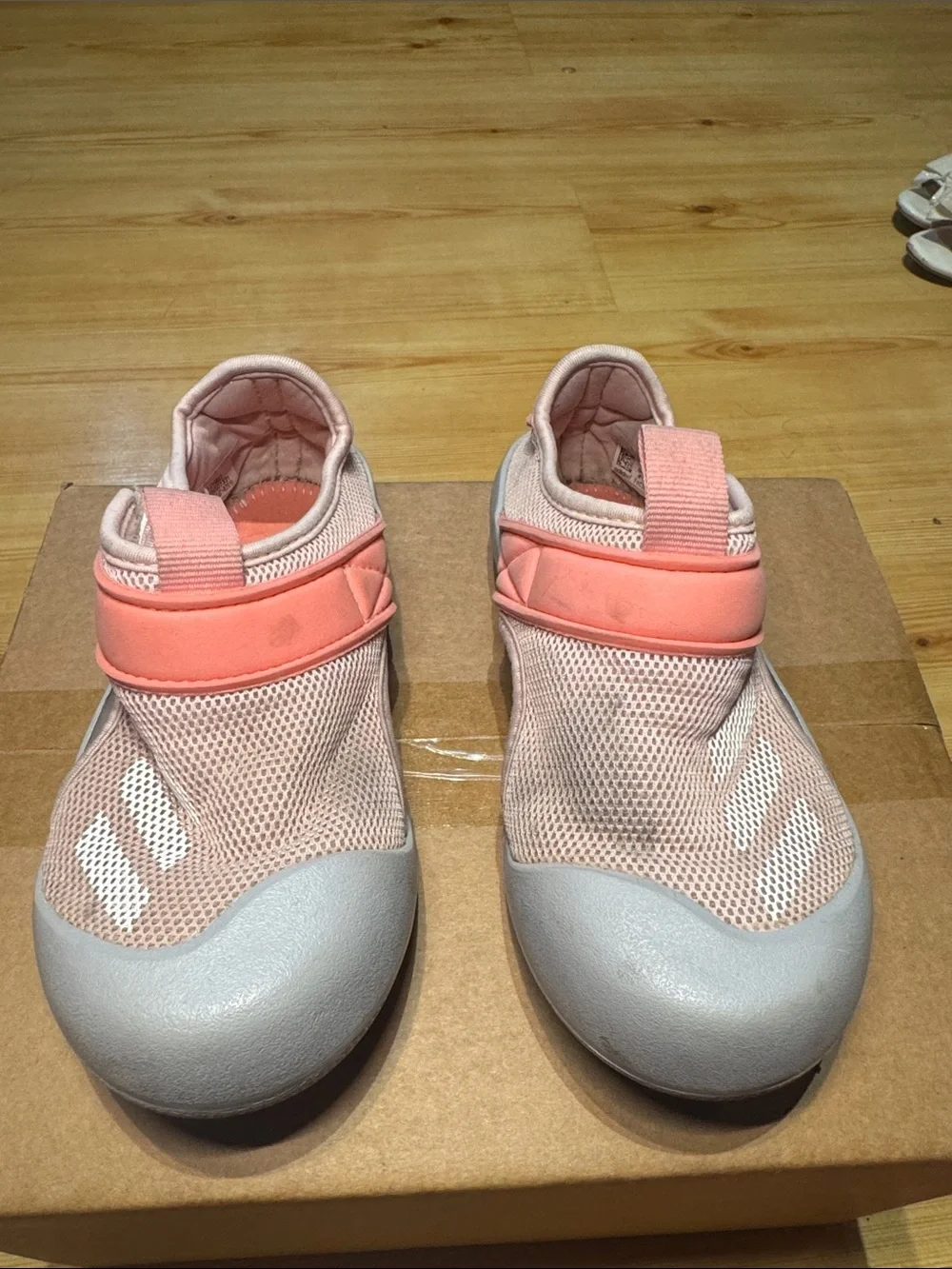 adidas Kids Light Pink Mesh Water Shoes with Coral Strap